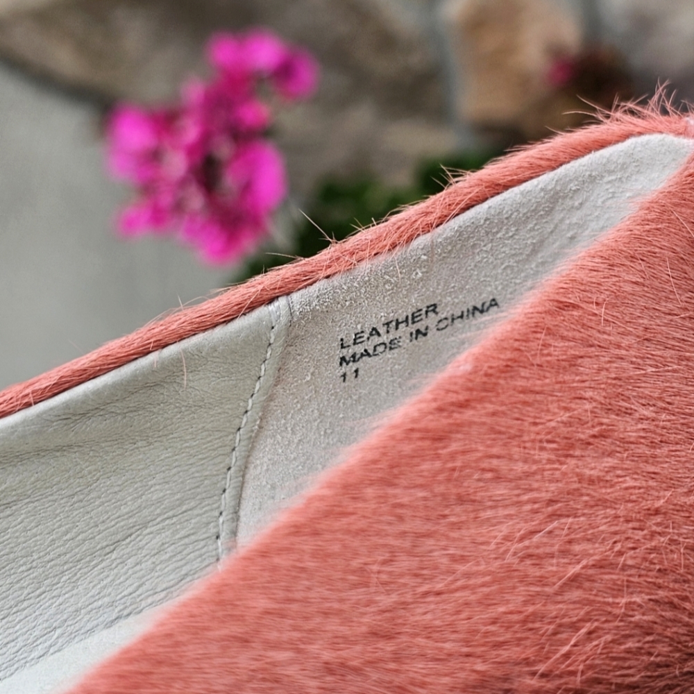 Greycity Calf Hair Genuine Leather Coral Pump Square Comfortable Heels Size 11 - Picture 10 of 16